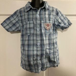 Boys blue button down shirt 4T